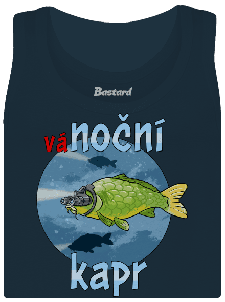 Vánoční kapr dámské tílko klasické Navy