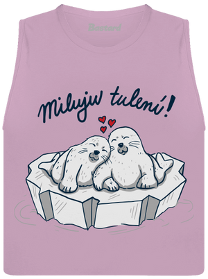 Miluju tulení dámské tílko volné Lilac