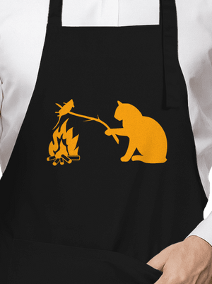 Kočka a myš zástěra Black