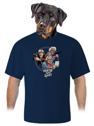 Penze nebo život unisex tričko oversized Midnight Blue