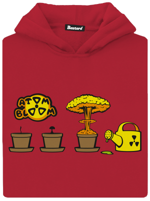 Atomový květ dětská mikina klokanka Fire Red