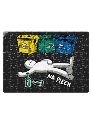 Tříděný odpad puzzle White