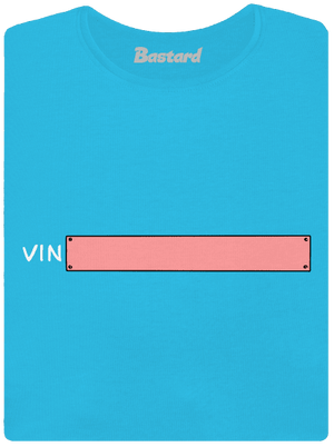 Osobní VIN kód dámské tričko s lemem Blue Atol