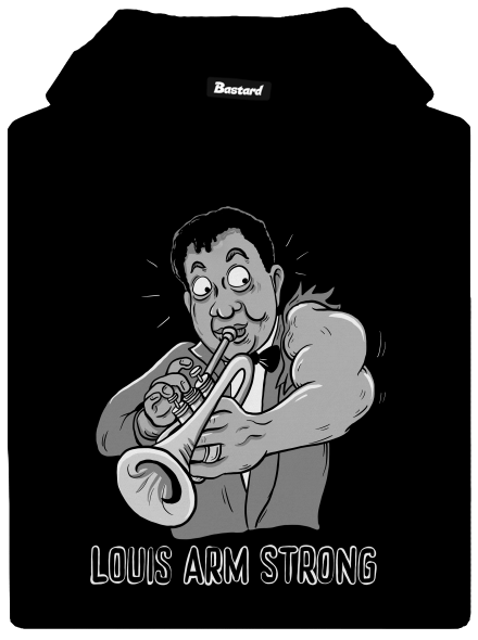 Louis Armstrong dámská mikina klokanka Black