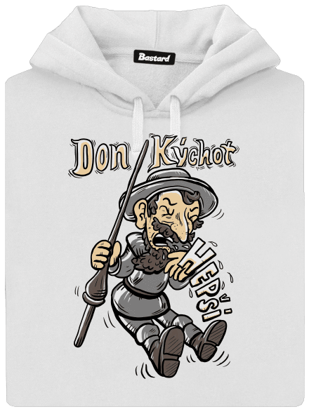 Don Kýchot dámská mikina klokanka White
