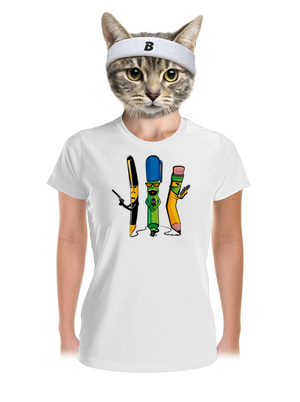 Psací gang dámské sportovní tričko White