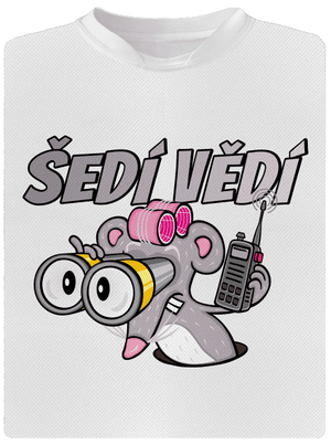 Šedí vědí - myš pánské sportovní tričko White