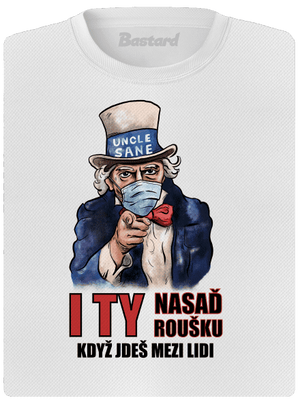 Nasaď roušku dámské sportovní tričko White