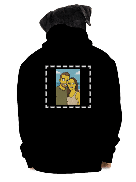 Simpsonovi z vlastní fotky pánská mikina na zip Black