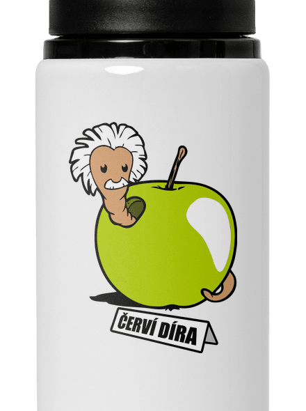 Červí díra lahev na vodu White
