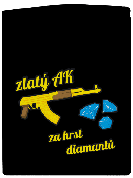 Zlatý AK pánská mikina na zip Black