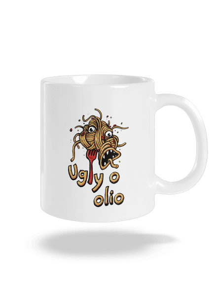 Ugly o olio klasický hrnek White