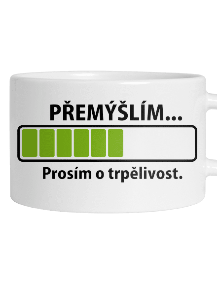 Přemýšlím hrnek makronka White