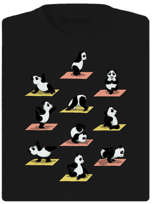 Pandí jóga dámské sportovní tričko Black