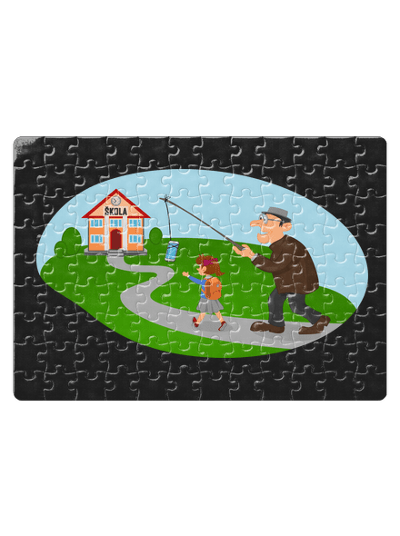 Zpátky do školy puzzle White