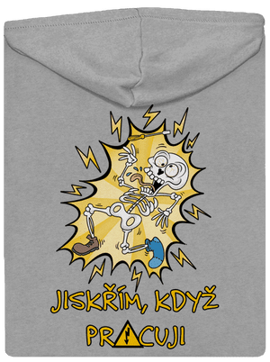 Jiskřím pánská mikina na zip Light Melange