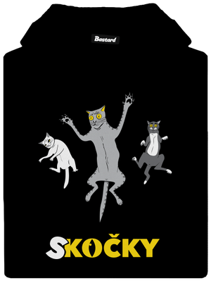 Skočky pánská mikina klokanka Black