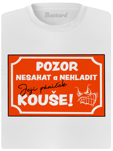 Pozor, nesahat dámské sportovní tričko White