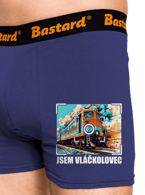 Jsem vláčkolovec boxerky Blue Navy