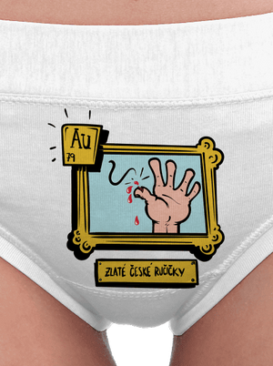 Zlaté české ručičky dámské kalhotky White