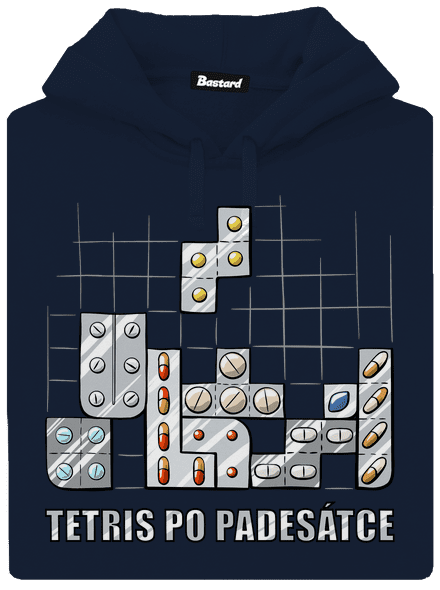 Tetris pánská mikina klokanka Navy