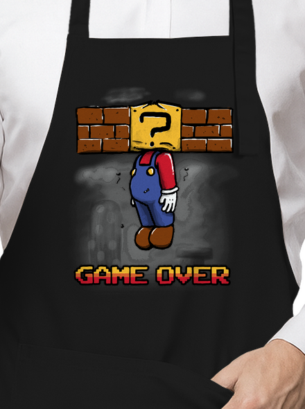 Game over zástěra Black