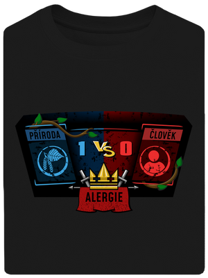 Příroda vs. člověk unisex tričko oversized Black