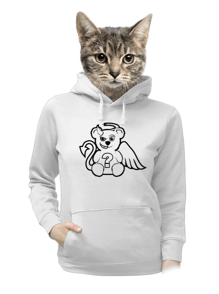 Omalovánka: Anděl vs. ďábel dámská mikina klokanka White
