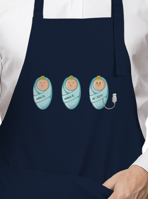 AI baby zástěra Navy