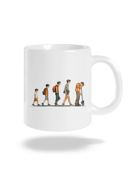 Evoluce studenta klasický hrnek White