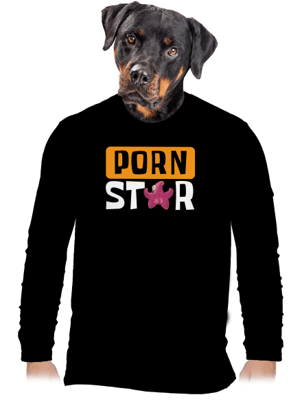 Porn star pánské dlouhý rukáv Black