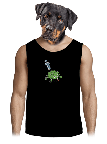 Zapíchlý covid pánské tílko Black