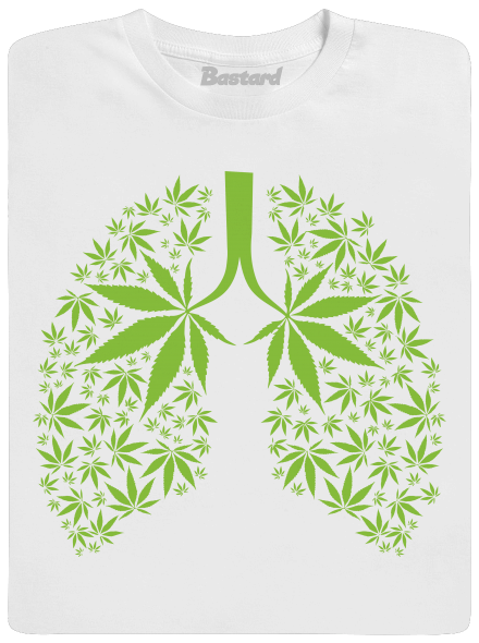 Ganja plíce pánské tričko White