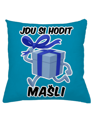 Jdu si hodit mašli polštář Blue Turquoise