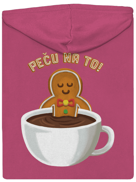 Peču na to! dámská mikina na zip Magenta
