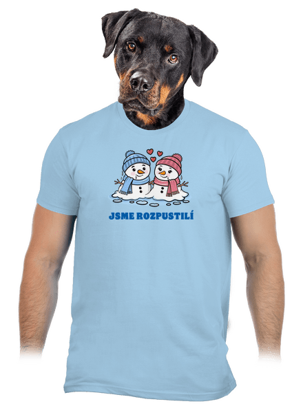 Rozpustilí sněhuláci pánské tričko Sky Blue