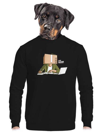 Jsem bedna unisex mikina bez kapuce Black