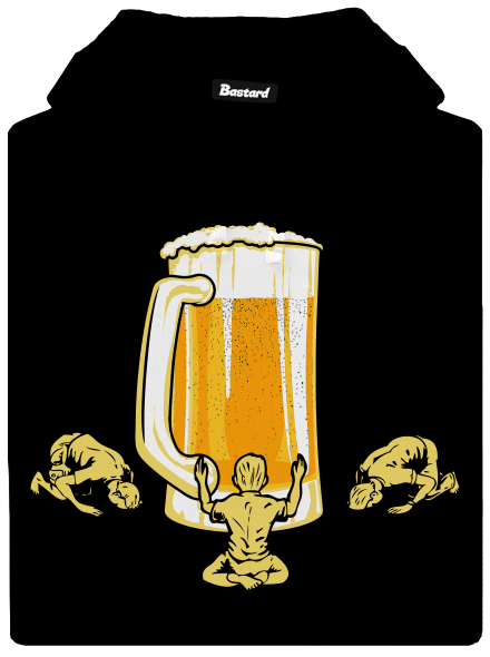 Piviště pánská mikina klokanka Black