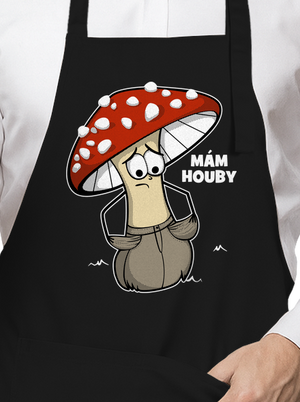 Mám houby zástěra Black