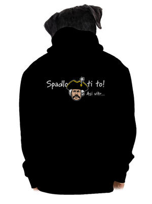 Spadlo ti to pánská mikina na zip Black