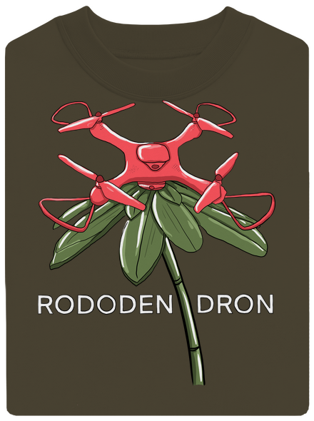 Rododendron unisex mikina bez kapuce Urban Khaki