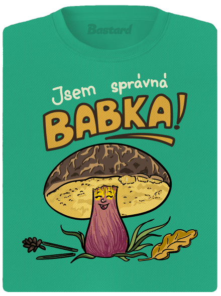 Babka a hříbeček dámské sportovní tričko Mint Mal