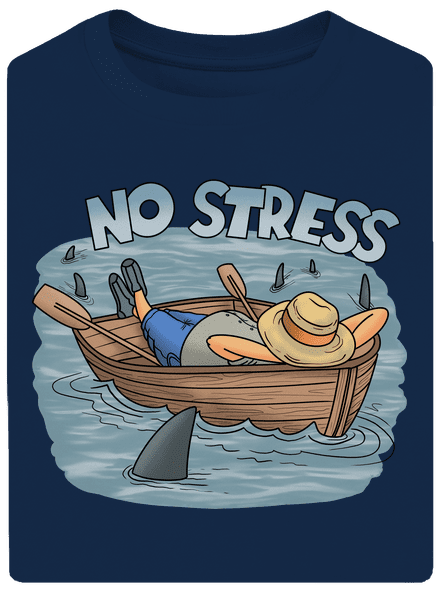 No stress unisex tričko oversized Midnight Blue