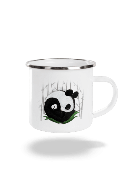 Dvě spící pandy plecháček White