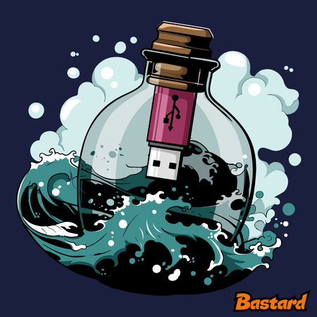 USB vzkaz v láhvi