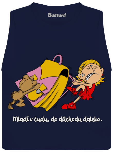 Školačka dámské tílko volné Navy