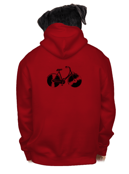 Gramofonové kolo pánská mikina na zip Red