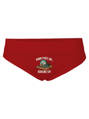 Ranní ptáče spí dámské kalhotky Red Mal