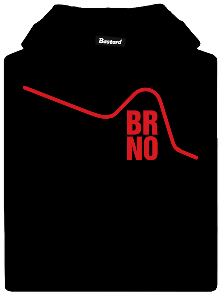 Brno pánská mikina klokanka Black