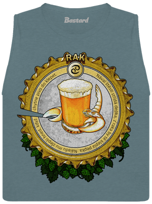 Pivní horoskop: Rak dámské tílko volné Heather Deep Teal